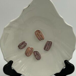 Vintage N. S. Gustin Pecan Dish California Pottery Made in USA